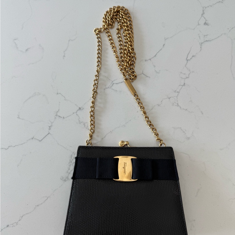 Ferragamo Bag with Gold Chain